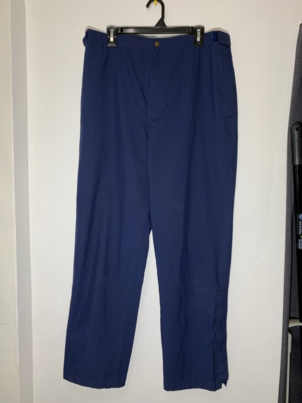 Vintage Tourney Gore-Tex Golf Rain Pants Navy Blue Waterproof Outdoor Mens XL